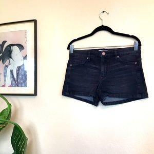 Black jean shorts